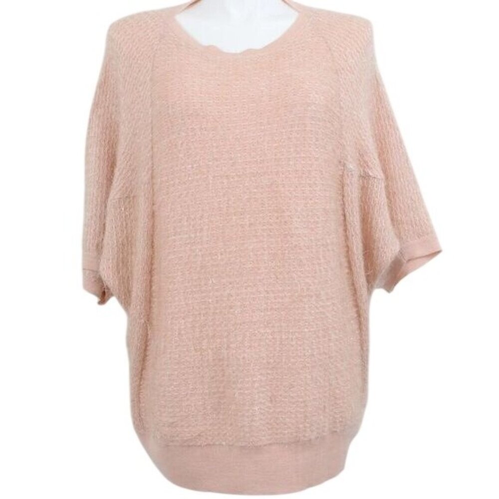 Chico's Eyelash Blush Dolman Sleeve‎ Wool Blend Sweater Size 3 (XL/16) Comfy